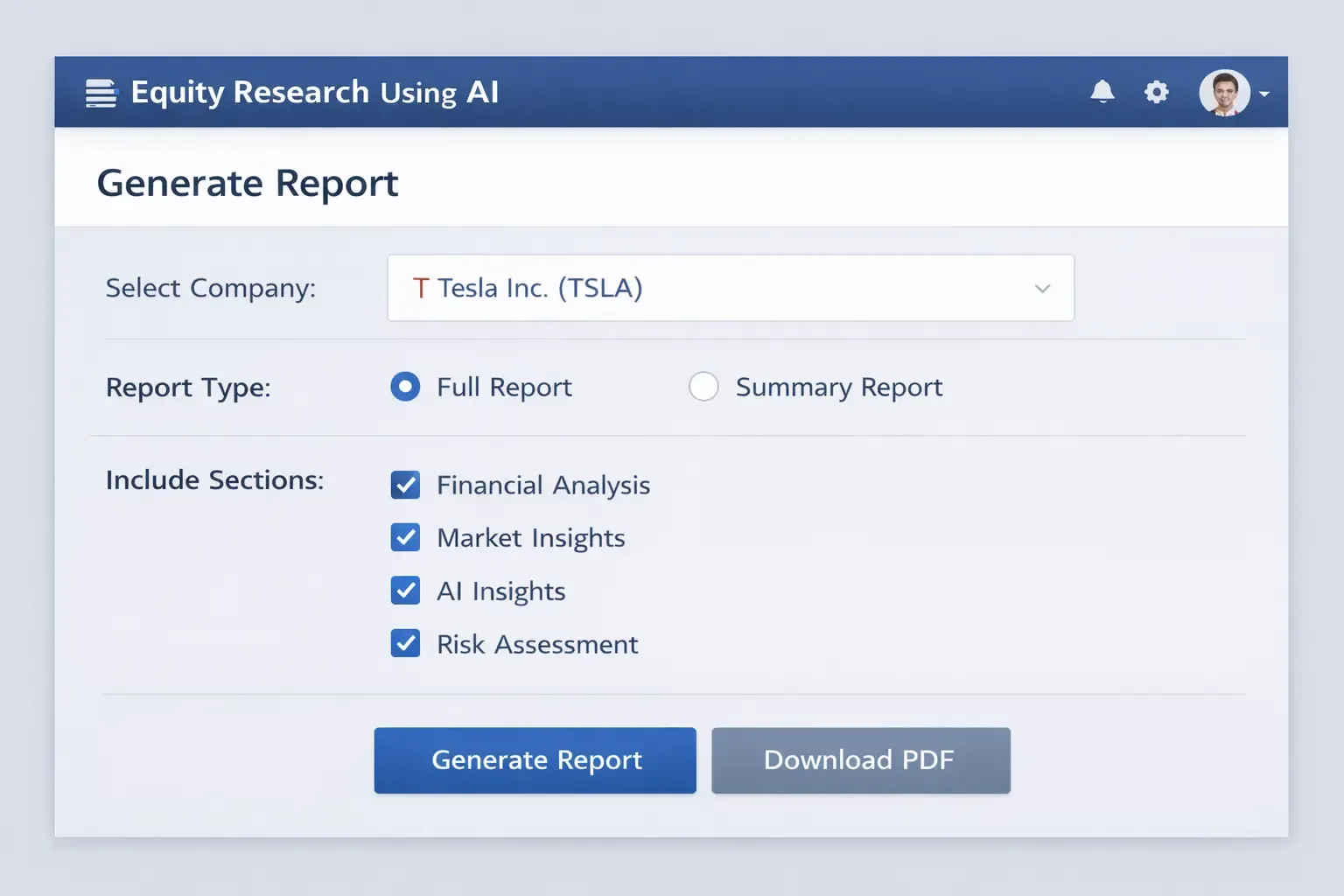 Intelligent Equity Research Solution
